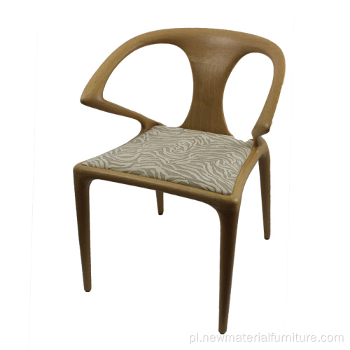 współczesne brązowe krzesło do jadalni